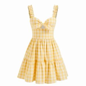 Yellow Gingham Women’s Dress